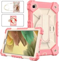 NIKCORP Robusna zaštitna maska za iPad 10.2" (2019–2021) s rotirajućim stalkom i naramenicom, ružičasta